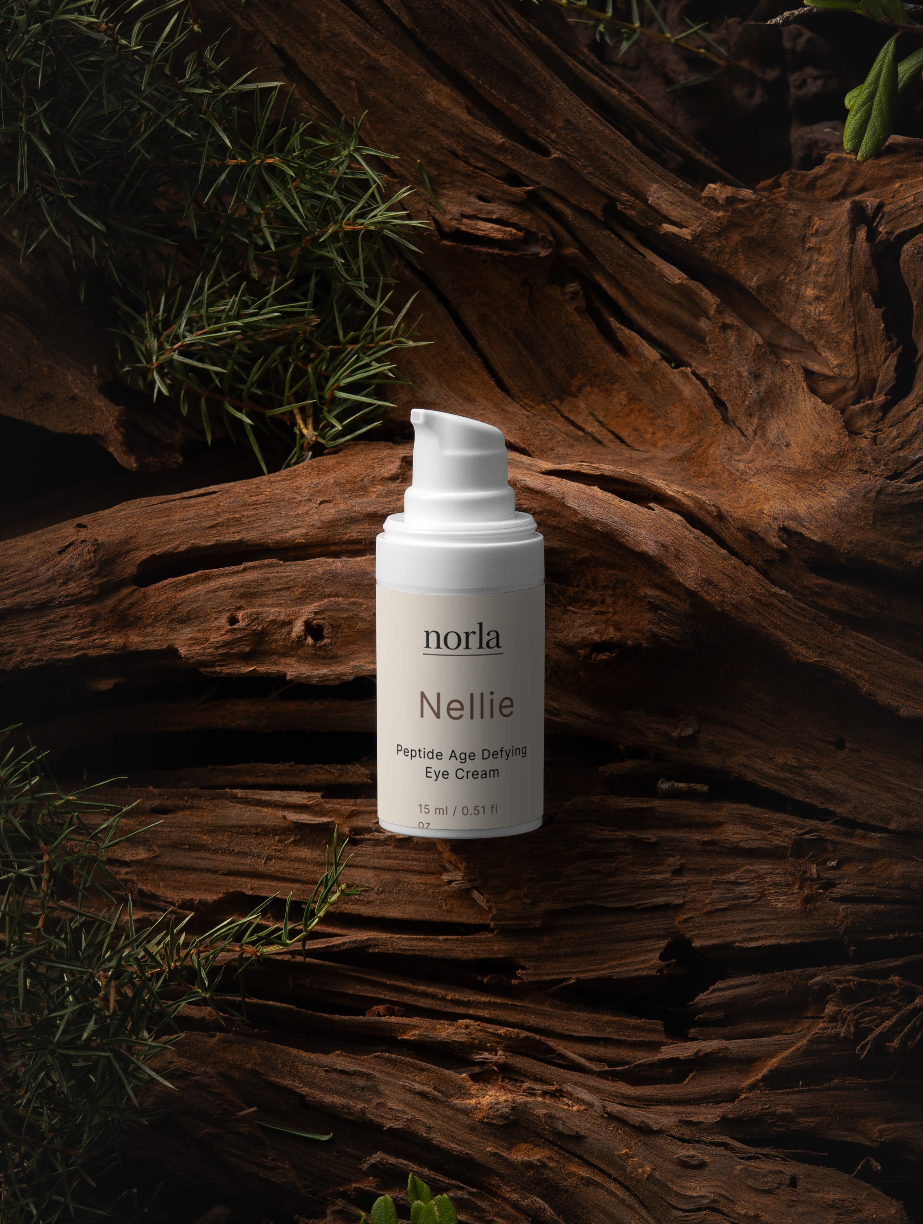 Norla Nellie peptide age-defying eye cream, 15 ml pump bottle